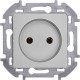 Inspiria Алюминий Розетка без заземления С/У без рамки  673712  Legrand