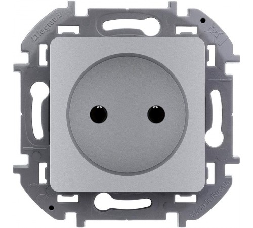 Inspiria Алюминий Розетка без заземления С/У без рамки  673712  Legrand
