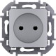 Inspiria Алюминий Розетка без заземления С/У без рамки  673712  Legrand