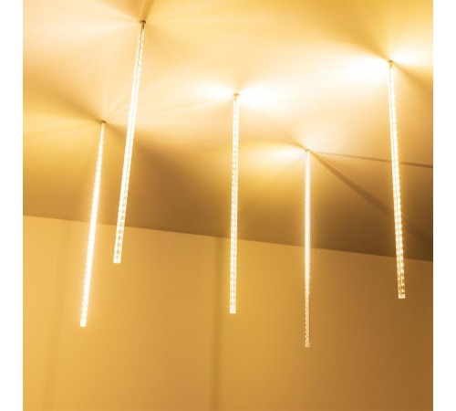 Светодиодная гирлянда ARD-ICEFALL-CLASSIC-D12-500-5PCS-CLEAR-72LED-LIVE WARM (230V, 6W)  026050  Arlight