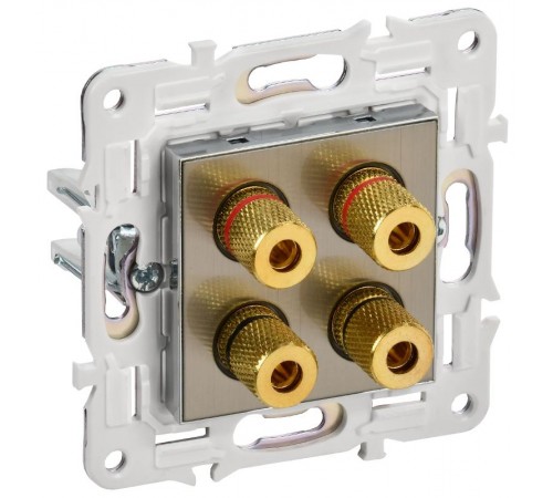 SKANDY Аудиорозетка 4-мест. SK-A01N никель  SK-S40-K50  IEK