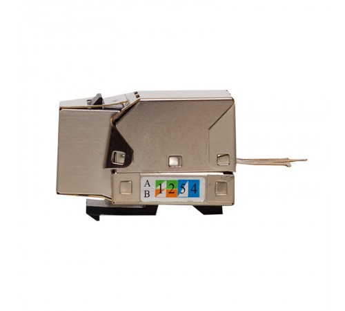 Модуль Keystone розеточный TERACOM PRO Cat.6 RJ-45 экранированный FTP 110 IDC 90 градусов  TRP-KSTN-SOCK-90D-6FTP  EKF