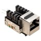 Модуль Keystone розеточный TERACOM PRO Cat.6 RJ-45 экранированный FTP 110 IDC 90 градусов  TRP-KSTN-SOCK-90D-6FTP  EKF
