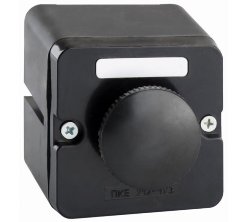ПКЕ 212-1 У3, 10А, 660В, 1 элемент, чёрный гриб, накладной, IP40, пост управления (ЭТ)  ET519066  Электротехник