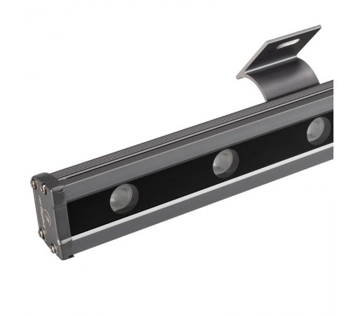 Прожектор светодиодный архитектурный AR-LINE-1000L-48W-24V RGB-Day4000 (Grey, 15x45 deg, DMX512)  027282  Arlight