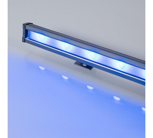 Прожектор светодиодный архитектурный AR-LINE-1000L-48W-24V RGB-Day4000 (Grey, 15x45 deg, DMX512)  027282  Arlight