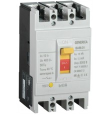 Выключатель автоматический ВА66-31 3Р 63А 18кА  SAV10-3-0063-G  GENERICA