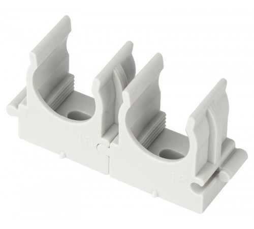 Крепеж клипса для труб  CLIP-16-G-MP d 16мм серый для монтажного пистолета (прямой монтаж) 100шт CLIP-16-G-MP  Б0062103  ЭРА