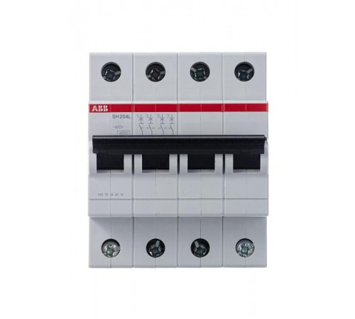 Выключатель автоматический четырехполюсный SH204L 20А C 4,5кА (SH204L C20)  2CDS244001R0204  ABB