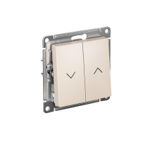 AtlasDesign Бежевый Выключатель 2-клавишный Жалюзи, 10А,   ATN000219  SE