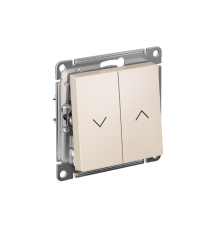 AtlasDesign Бежевый Выключатель 2-клавишный Жалюзи, 10А,   ATN000219  SE