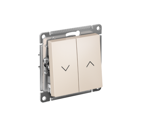 AtlasDesign Бежевый Выключатель 2-клавишный Жалюзи, 10А,   ATN000219  SE