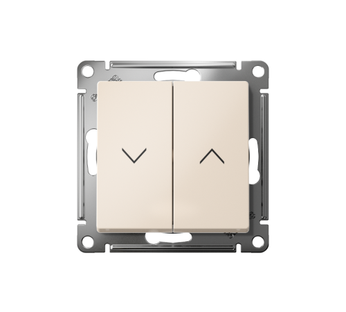 AtlasDesign Бежевый Выключатель 2-клавишный Жалюзи, 10А,   ATN000219  SE