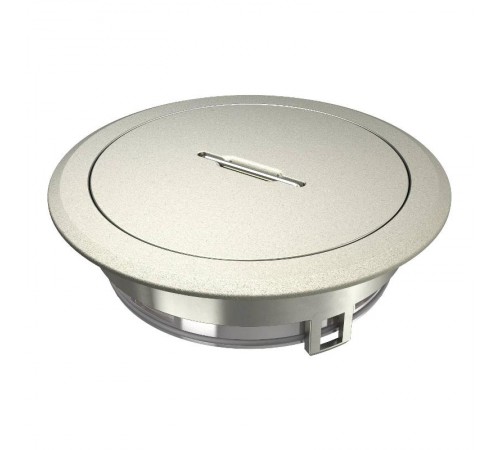 Лючок GES R2T 40х140 мм (для монтажных оснований, никелир.) с тубусом (GES R2T Ni)  7408860  OBO Bettermann