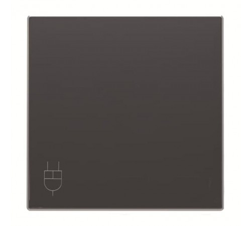 Накладка розетки с крыш., SKY цвет чёрный бархат 8588.1 NS  2CLA858810A1501  ABB