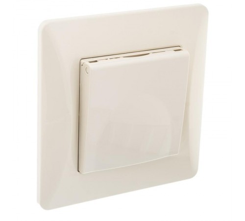 Ugra Розетка 1-ой с/з с з/ш и крышкой, СУ , 16А, 250В, беж  С11Р91-003  GUSI Electric