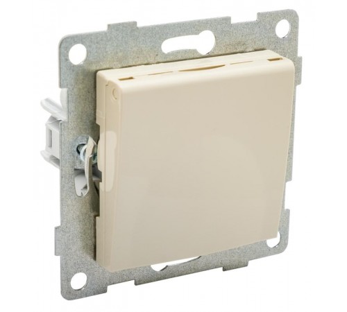 Ugra Розетка 1-ой с/з с з/ш и крышкой, СУ , 16А, 250В, беж  С11Р91-003  GUSI Electric