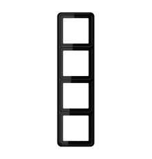 Рамка для вертикальной и горизонтальной установки, 4-кратная; черная  CD584SW  Jung