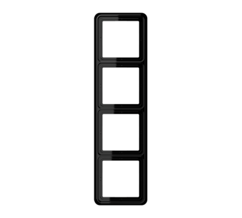 Рамка для вертикальной и горизонтальной установки, 4-кратная; черная  CD584SW  Jung