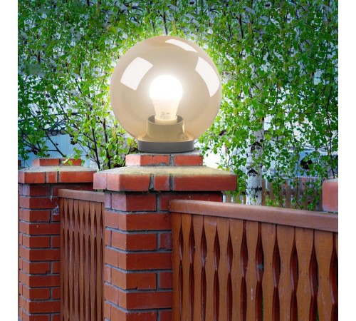 Светильник садово-парковый НТУ 01-100-303 без опоры, шар золотистый D=300 mm  Б0048058  ЭРА