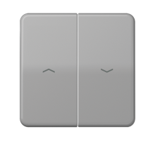 Клавиши для выключателя управления жалюзи 509VU и 539VU; серые  CD595PBFGR  Jung