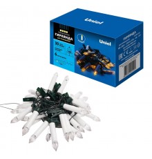 Гирлянда светодиодная  "Свечки" ULD-S0600-030/SGA WARM WHITE IP20 CANDLES    6м. 30 светодиодная . 3000К шнур зел.  UL-00005469  Uniel
