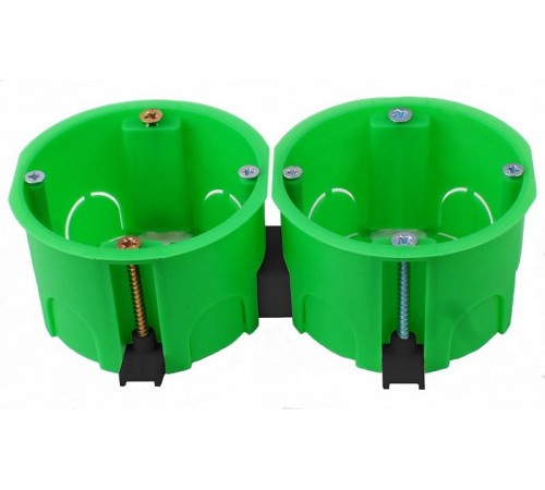 Коробка установочная 68х45 металлические лапки, с саморезами с переходником ПК5201  КУ1202-И  HEGEL