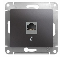 Glossa Графит Розетка телефонная RJ11  GSL001381T  SE