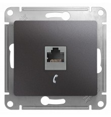 Glossa Графит Розетка телефонная RJ11  GSL001381T  SE