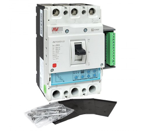 Выключатель автоматический AV POWER-2/3 250А 100kA ETU2.2 AVERES  mccb-23-250H-2.2-av  EKF