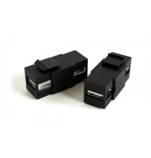 KJ1-USB-A2-SCRW-BK Вставка формата Keystone Jack USB 2.0 (Type A) под винт, ROHS, черная  251289  Hyperline