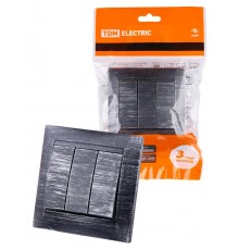 Выключатель 3-х кл. 10А старинное серебро "Лама"  SQ1815-0645  TDM