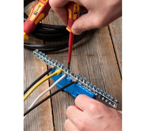 Шина "N" 63.24 (DIN изолятор) никель EKF PROxima  sn1-63-24-d  EKF