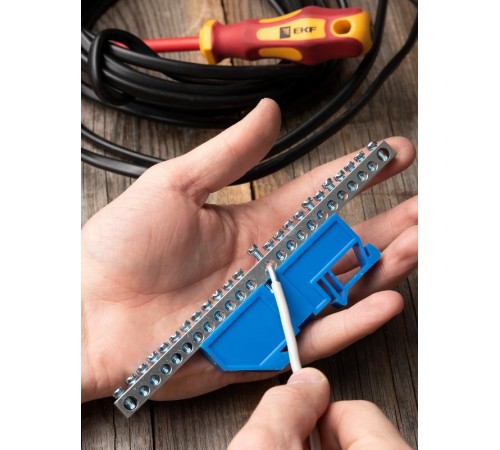 Шина "N" 63.24 (DIN изолятор) никель EKF PROxima  sn1-63-24-d  EKF