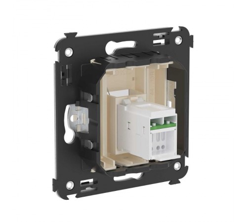 Компьютерная розетка RJ-45 в стену, кат.6А одинарная, "Avanti", "Ванильная дымка"  4405373  DKC