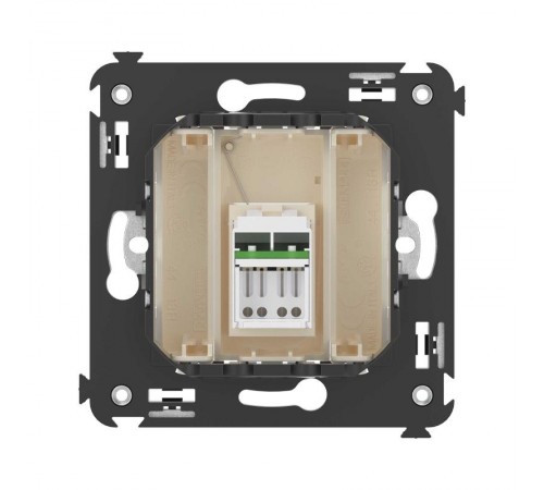 Компьютерная розетка RJ-45 в стену, кат.6А одинарная, "Avanti", "Ванильная дымка"  4405373  DKC