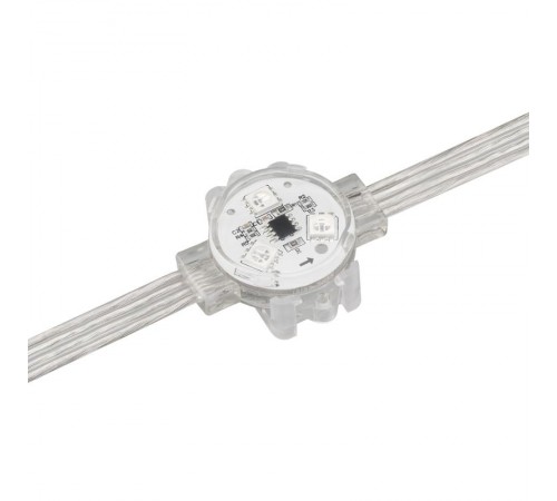 Модуль управляемый VISOR-SPI-5060-3-12V RGB 120deg (D30x16mm, 0.75W, IP68)  029377  Arlight