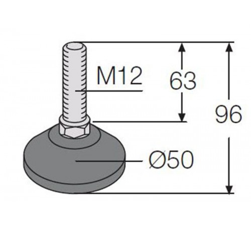 Ножки для выравнивания по высоте м12 (4шт)  EV1004  ABB