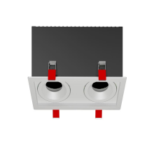 Рамка для модульного светильника FLEX 50 12 двойная встраиваемая 110х220х130мм RAL9010 поворотная  V1-R0-00435-10013-2000000  VARTON