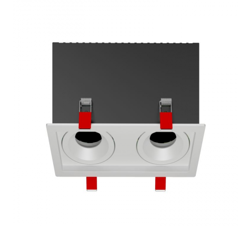 Рамка для модульного светильника FLEX 50 12 двойная встраиваемая 110х220х130мм RAL9010 поворотная  V1-R0-00435-10013-2000000  VARTON