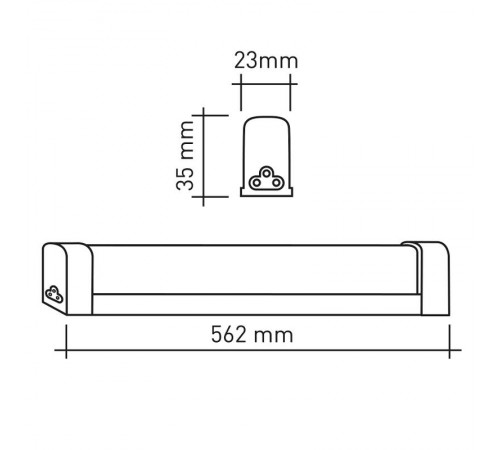 Cветильник светодиодный линейный RED LINE LLED-04-0-30K-008 8Вт 3000K L562мм  Б0056183  ЭРА