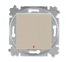 ABB Levit Кофе макиато / белый Переключатель 1-кл. с подсветкой контрольная  3559H-A25445 18W  2CHH592545A6018  ABB