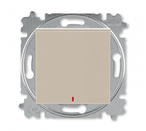 ABB Levit Кофе макиато / белый Переключатель 1-кл. с подсветкой контрольная  3559H-A25445 18W  2CHH592545A6018  ABB