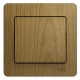 Glossa Дерево Дуб Выключатель 1-клавишный, сх.1, 10АХ, (в сборе с рамкой)  GSL000512  SE