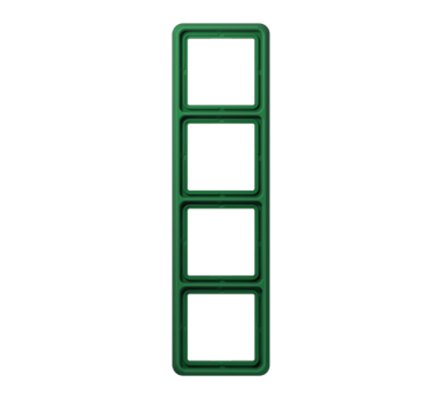 Рамка для вертикальной и горизонтальной установки ударопрочная, 4-кратная; зеленая  CD584WUGN  Jung