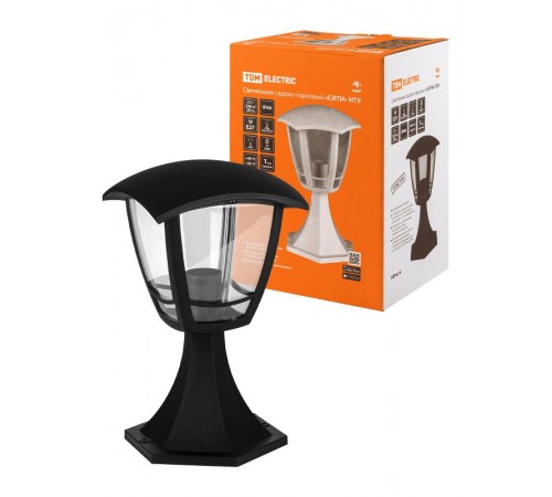 Светильник садово-парковый "СИТИ" НТУ 07-60-001 У1 4-х гранник напольный черный  SQ0330-1304  TDM