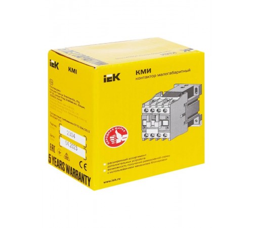 Контактор КМИ-10910 9А 230В/АС3 1НО   KKM11-009-230-10  IEK