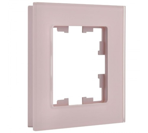 BRITE Рамка 1-ая РУ-1-2-Бр стекло розовый матовый  BR-M12-G-31-K14  IEK