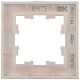 BRITE Рамка 1-ая РУ-1-2-Бр стекло розовый матовый  BR-M12-G-31-K14  IEK