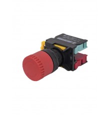 ВК22-ES445-65У1, красный, 1НО+1НЗ, гриб с фиксацией 30мм, d22мм, IP65, выключатель кнопочный  (ЭТ)   ET020019   Электротехник